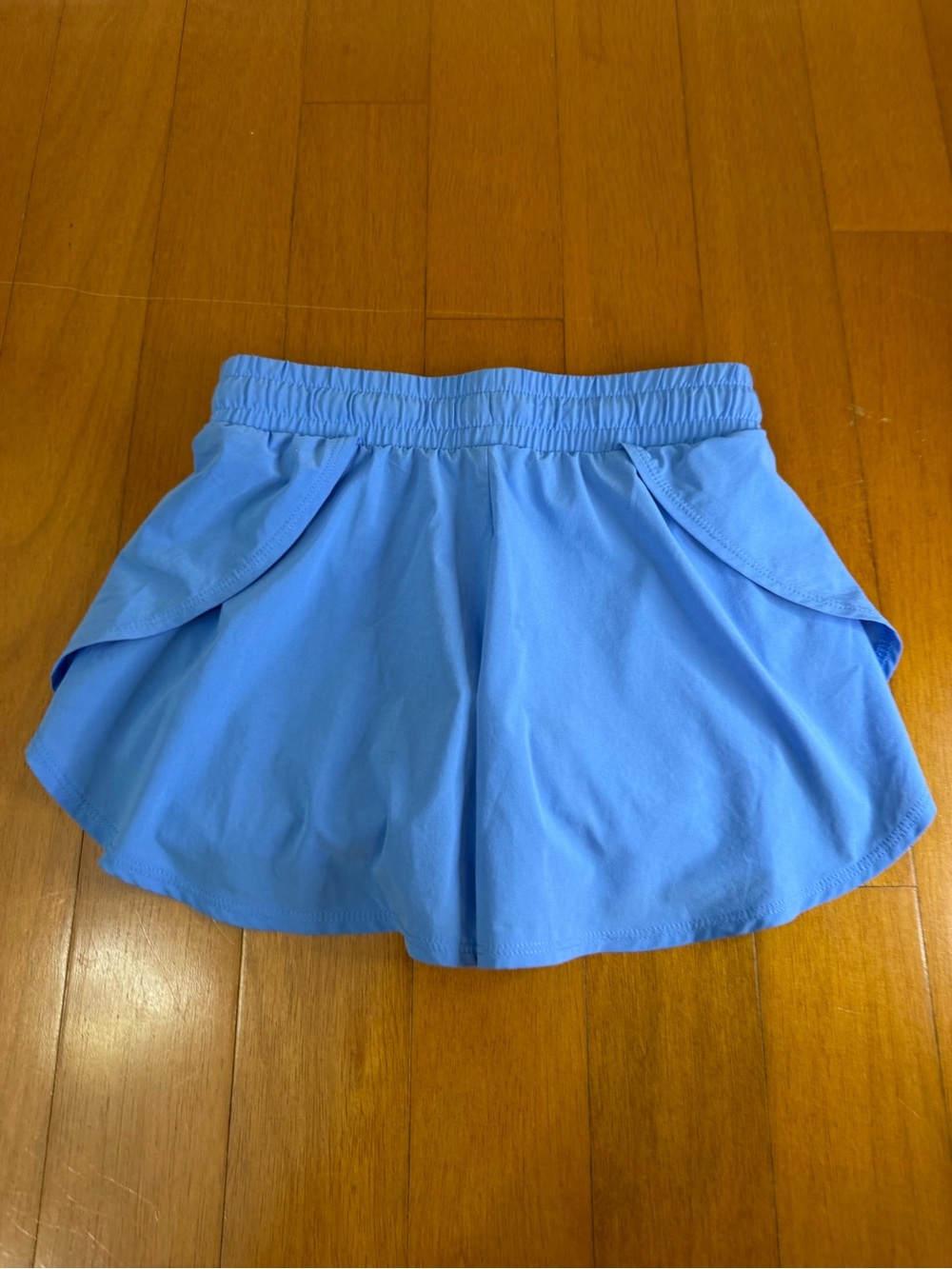 All In Motion Girls Athletic Running Shorts Size 6/7 Blue Built-In Liner Pockets - Picture 3 of 7